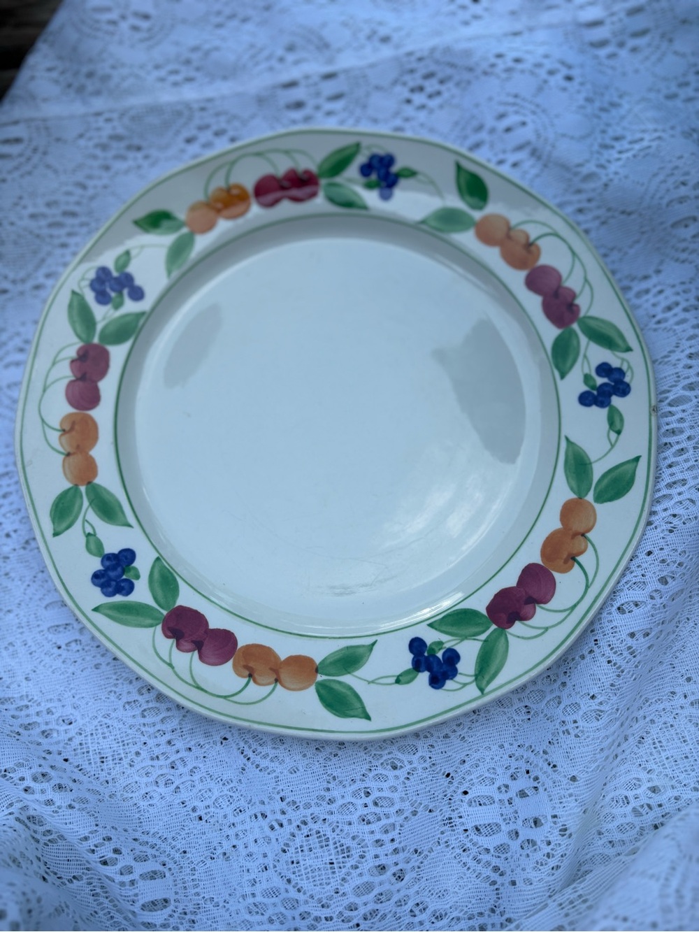 Royal Tudor Ware Barker Bros England Fruit Border Dinner Plate Vintage England